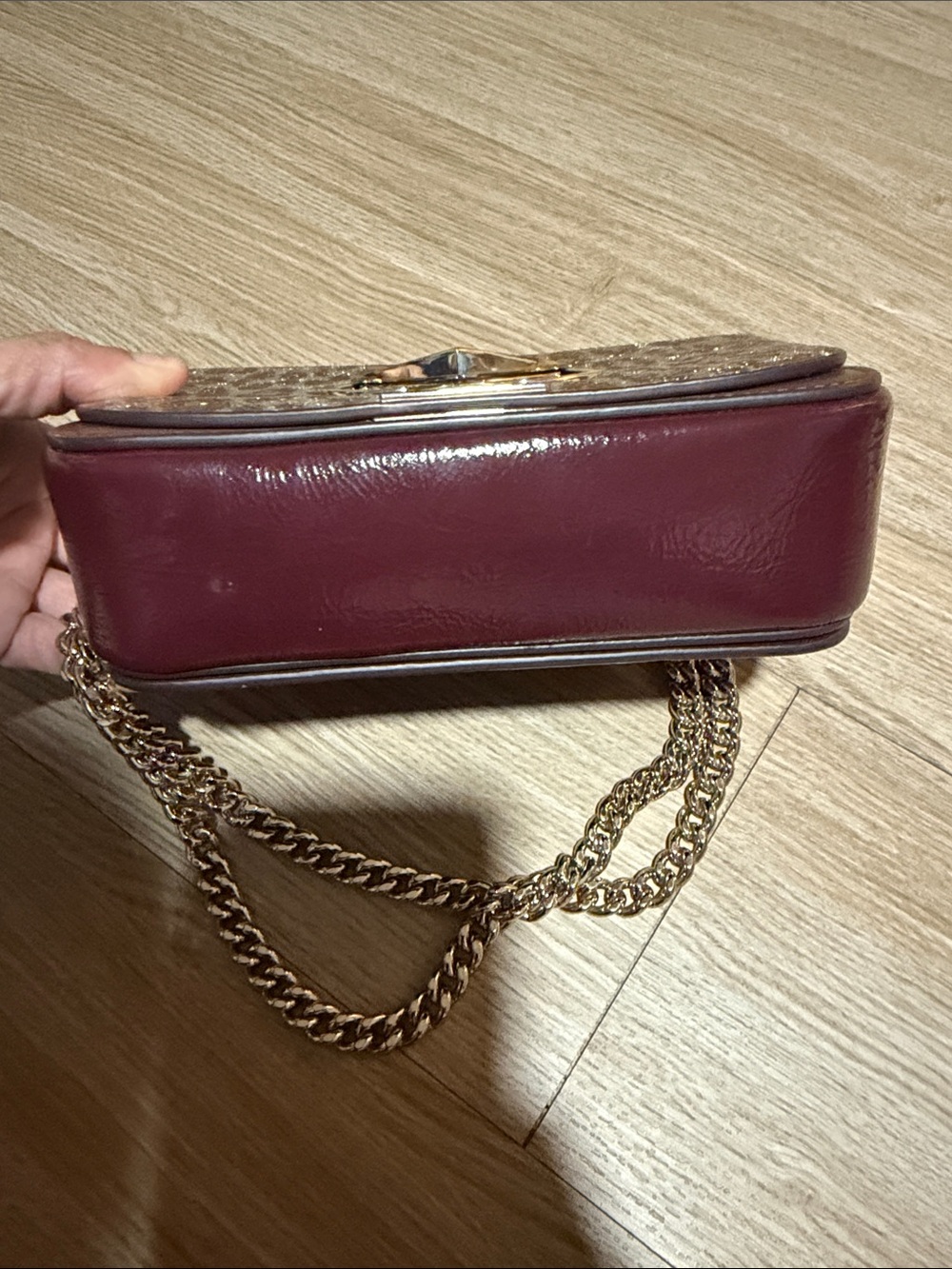 Kate Spade Metallic Runway/Collectible Silver, Rose Gold Heart-Accent Crossbody - Picture 3 of 15